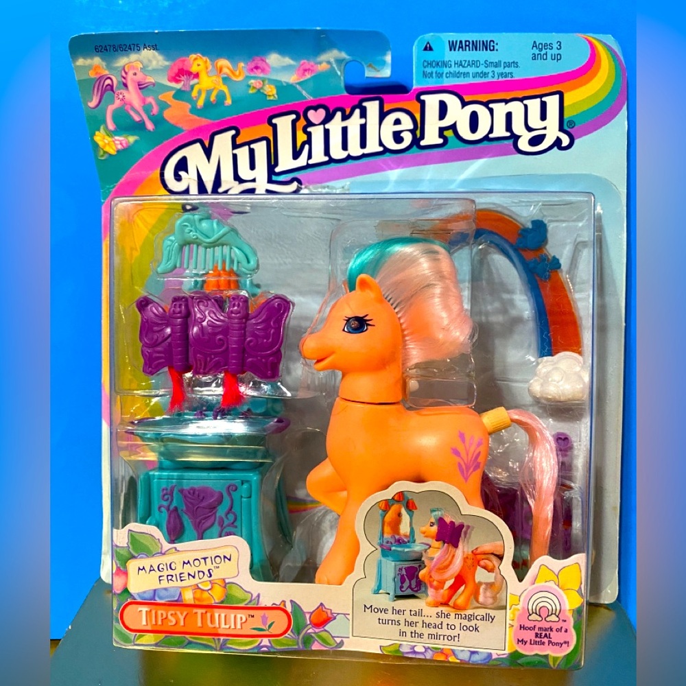 MY LITTLE PONY G2 VTG 1997 MAGIC MOTIONS FRIENDS TIPSY TULIP, RAINBOW & ACCES…